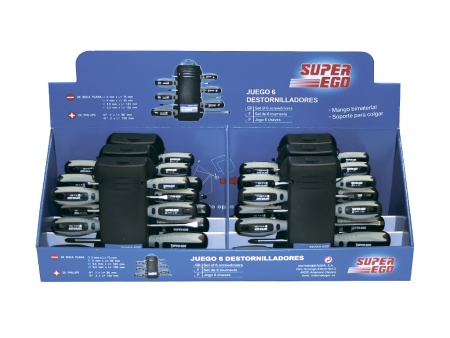 набор из 6 отверток в органайзере (биматериал)