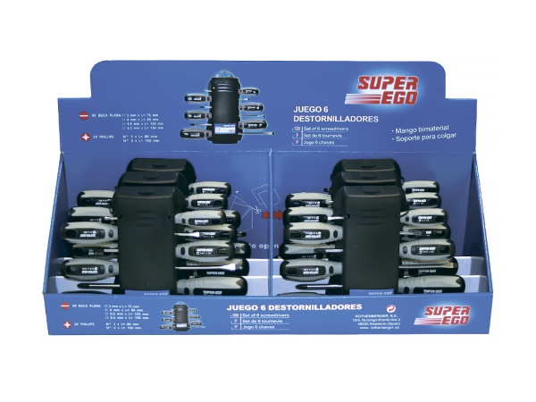 набор из 6 отверток в органайзере (биматериал)