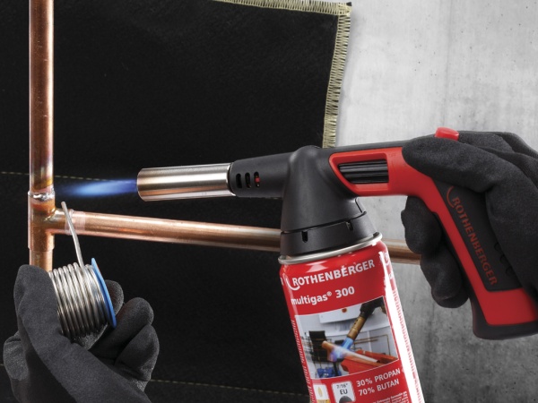 набор горелка rofire 4 piezo с пьезоподжигом и баллоном мультигаз 300 (рофайер пьезо)