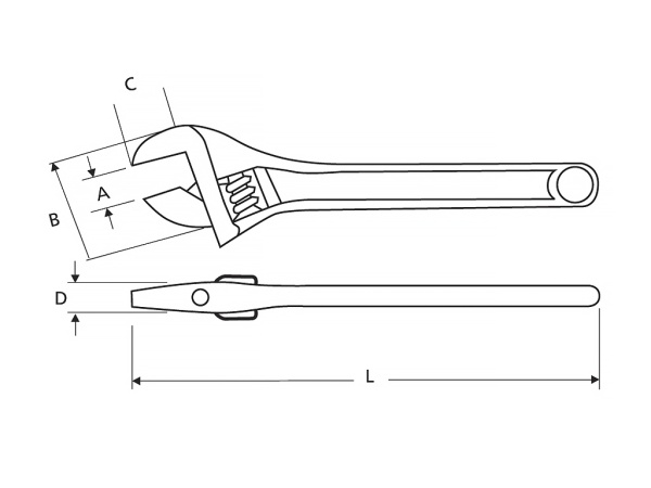 разводной гаечный ключ l 6'