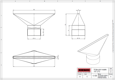 насадка щелевая 300 х 12 мм (посадочный диаметр ø 92 мм)