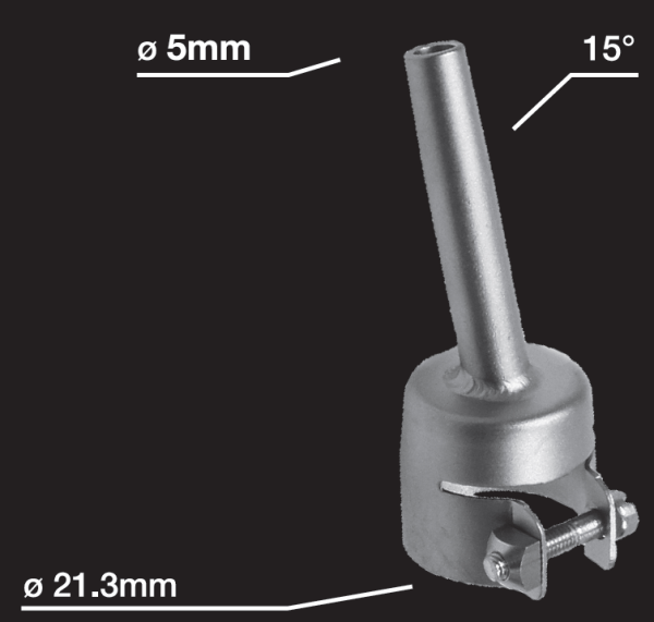 стандартная насадка ø 5 мм (посадочный диаметр ø21.3)