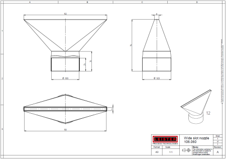 насадка щелевая 150 х 6 мм (посадочный диаметр ø 50 мм)