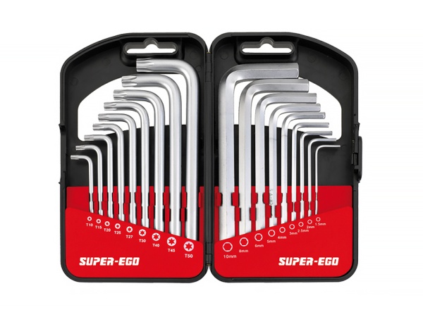 набор шестигранных торцевых гаечных ключей с защитой от неумелого обращения, 18 штук