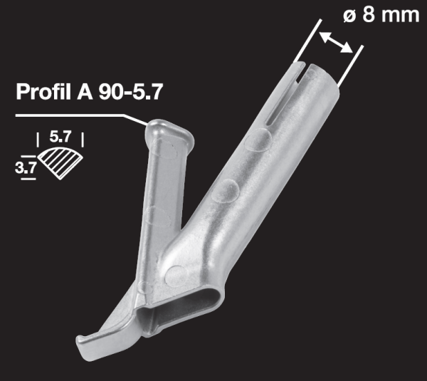 насадка для сварки треугольным прутком 5.7 х 3.7 мм