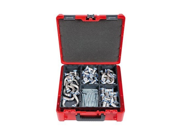 чемодан rocase 4414 красный, с 2 лотками tray и коробками robox