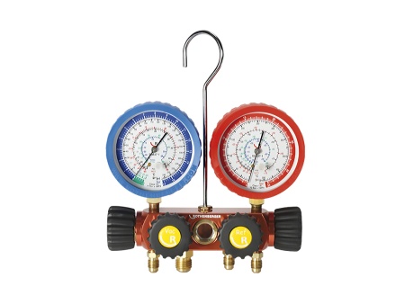 4-х позиционный манометрический коллектор соединение 1/4' sae для хладогентов r22, r134a,r407c,r404a