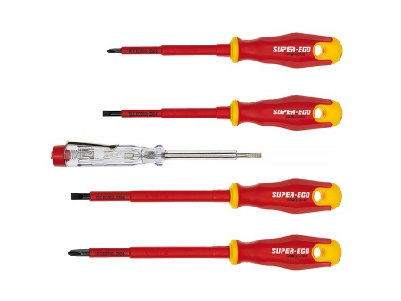 набор диэлектрических отверток до 1000 в с тестером (4 шт)