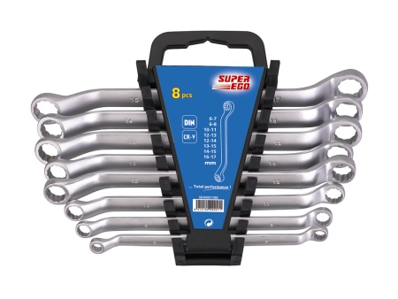 набор двухсторонних накидных ключей d 6 - 22 мм, 8 предметов