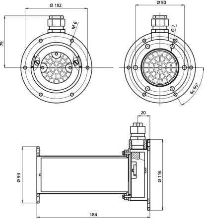 воздухонагреватель с двойным фланцем le 5000 df 400v 4.5kw