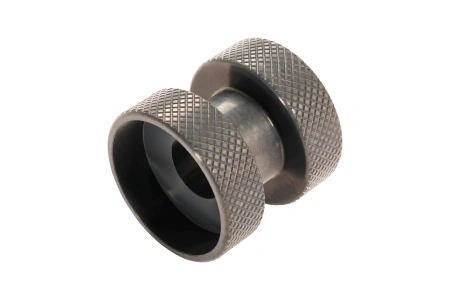 прижимной ролик ø 50 мм х 50 мм с тупыми зубцами с проверочным каналом