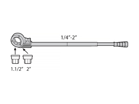 резьбонарезная трещотка 1,1/2 - 2'