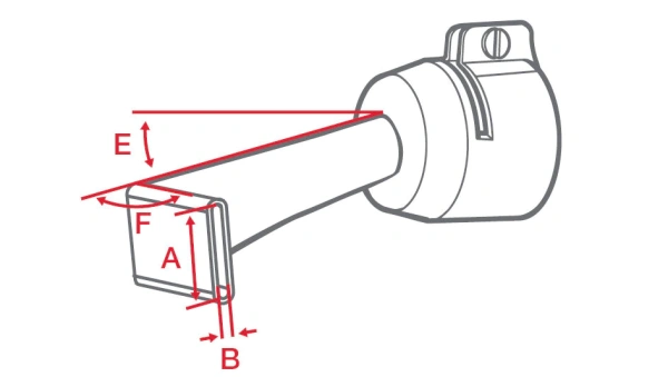 насадка щелевая 18 x 3 мм левая, (посадочный диаметр ø 32 мм)