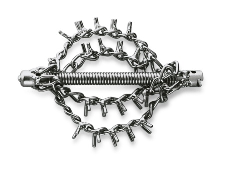 цепная насадка с шипами без кольца с муфтой 22 мм / диаметр насадки 60 мм / с 4 цепями