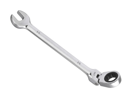 набор комбинированных ключей с открытыи зевом и трещоткой с шарниром 8 - 22 мм, 7 предметов