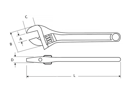 разводной гаечный ключ l 8'