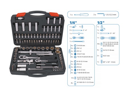комбинированный набор насадок из 94 предметов