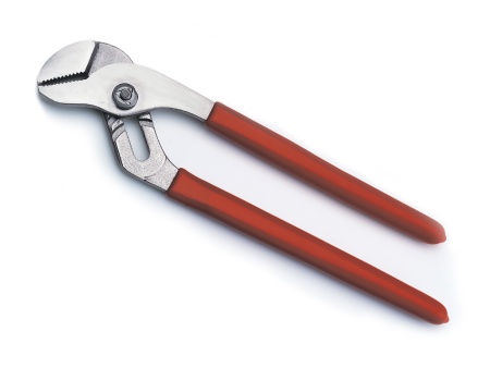 сантехнические клещи с проточками d 1,1/2', l 10' с пластиковыми ручками