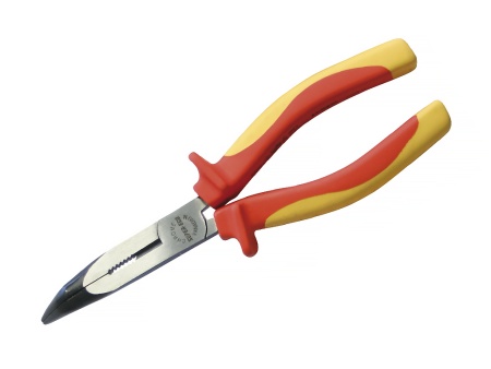 диэлектрические плоскогубцы с изогнутыми губками 200 мм /1000 в
