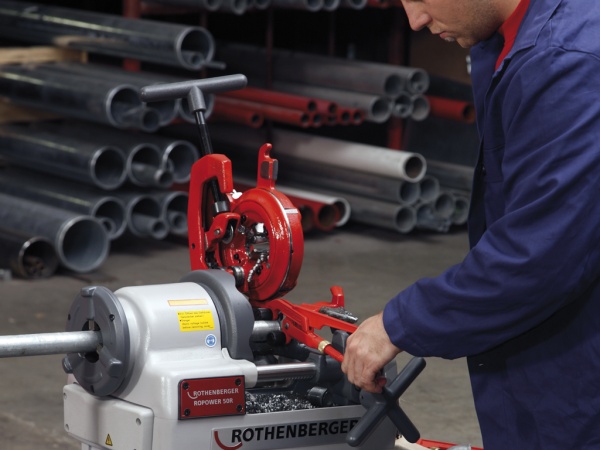 резьбонарезной станок ropower 50 r (ропауэр) до 2' bspt r/bspp с тележкой.