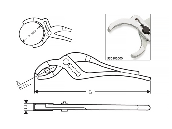 сантехнические клещи с пластиковыми губками d 62 мм, l 10'