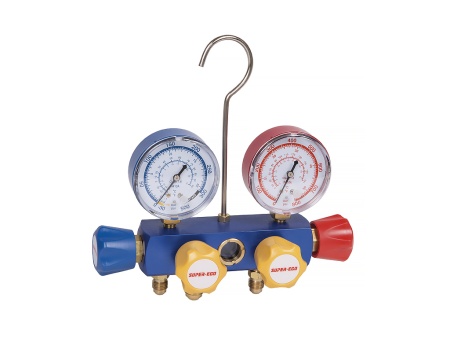позиционный манометрический коллектор 1/4" для r22, r134a, r407c, r404a
