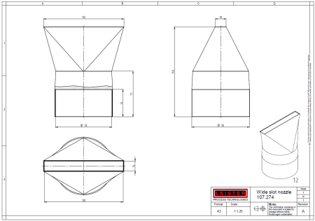 насадка щелевая 130 х 17 мм (посадочный диаметр ø 92 мм)