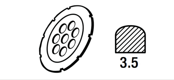 твердосплавный диск ø110 х 3.5 мм полукруглой формы