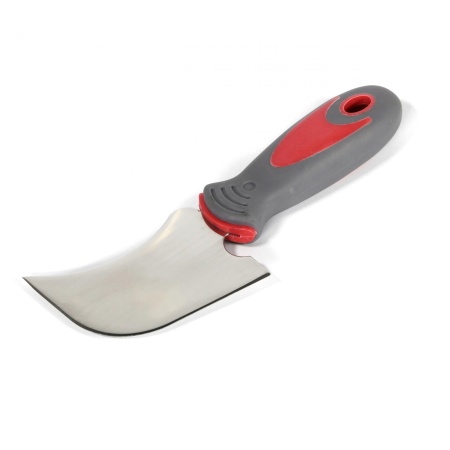 месяцевидный нож с пластиковой ручкой