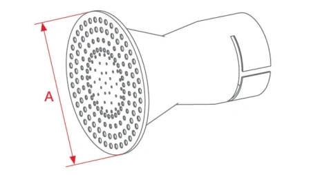 насадка сетчатого фильтра ø 65 мм прямая, (посадочный диаметр ø 37 мм)