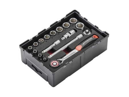 набор 6-гран. торцевых гаечных ключей 1/4',robox, 17 предметов