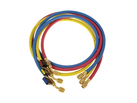 набор из 3 напорных шлангов sego hs pro для хладагентов r22, r134a, r407c, r404a (сего)