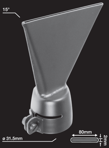 насадка щелевая 80 x 2 мм для битума (посадочный диаметр ø 31.5 мм)