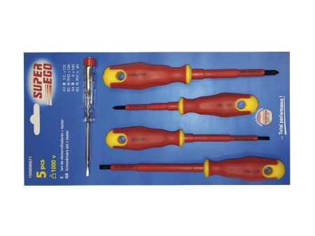 набор диэлектрических отверток до 1000 в с тестером (4 шт)