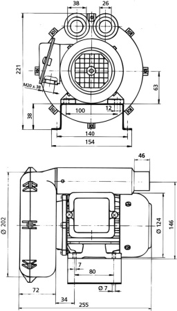 вентилятор высокого давления robust с конденсатором