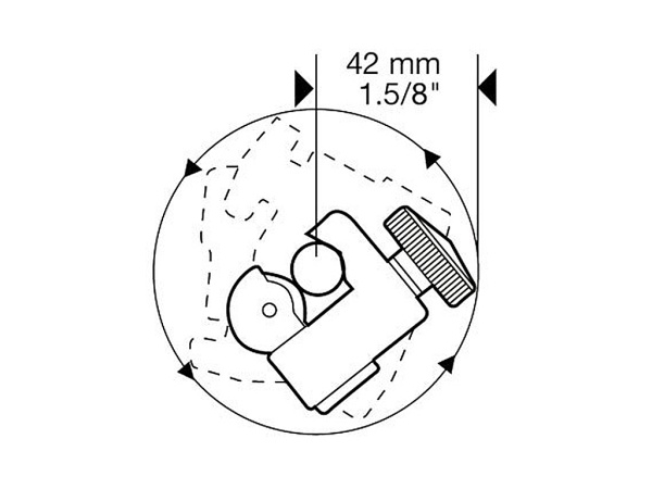 труборез mini pro 722 (мини про 722) d 6 - 22 мм (1/4 - 7/8')