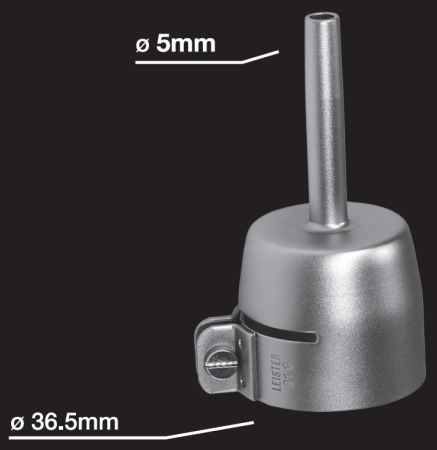 стандартная насадка ø 5 мм (посадочный диаметр ø36.5)