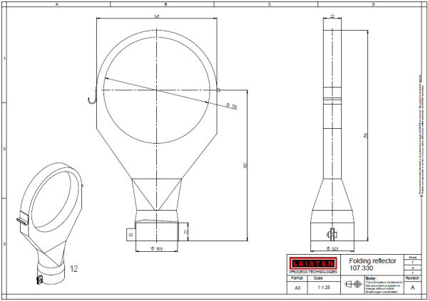 насадка створчатая для усадки 125 х 22 мм (посадочный диаметр ø 50 мм)