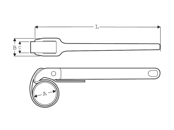 нейлоновый ремешковый ключ 8'